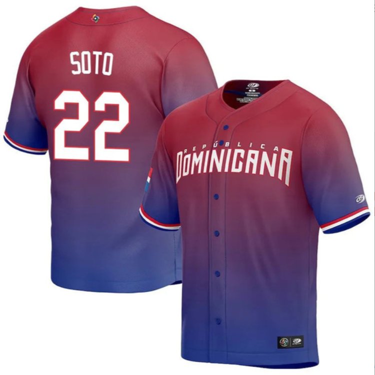 Dominican Baseball Juan Soto 2023 World Baseball Classic Jersey – Red