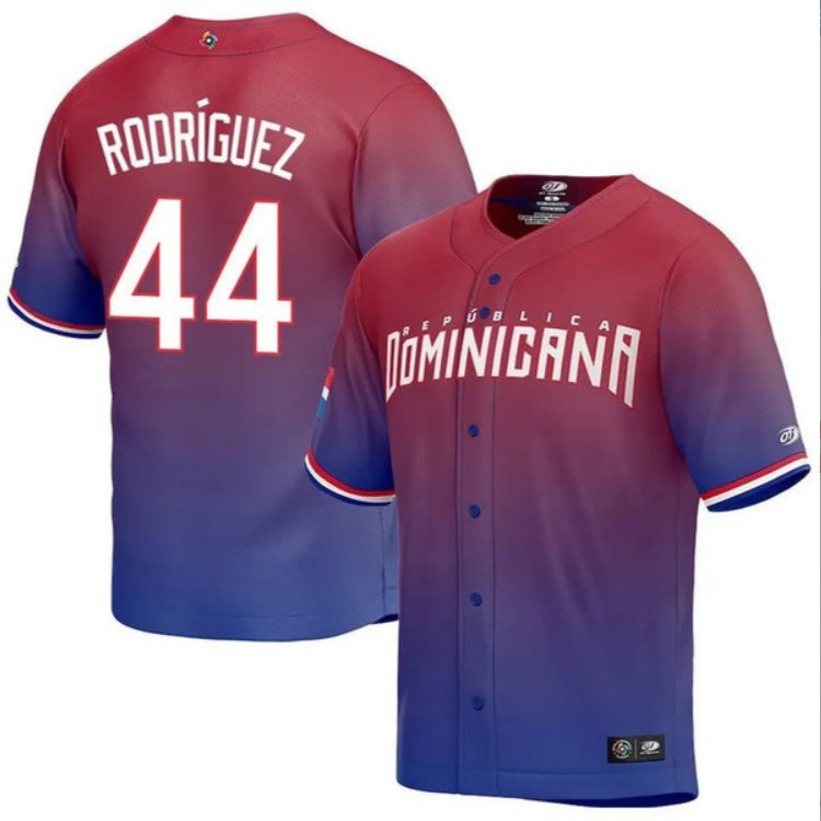Dominican Baseball Julio Rodríguez 2023 World Baseball Classic Jersey – Red