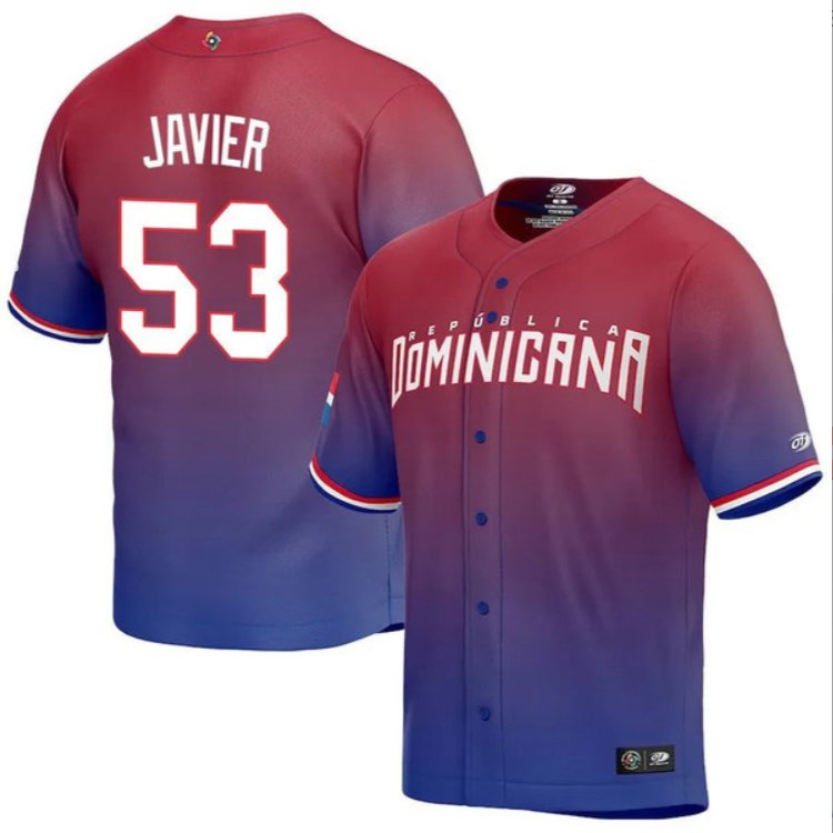 Dominican Baseball Cristian Javier 2023 World Baseball Classic Jersey – Red