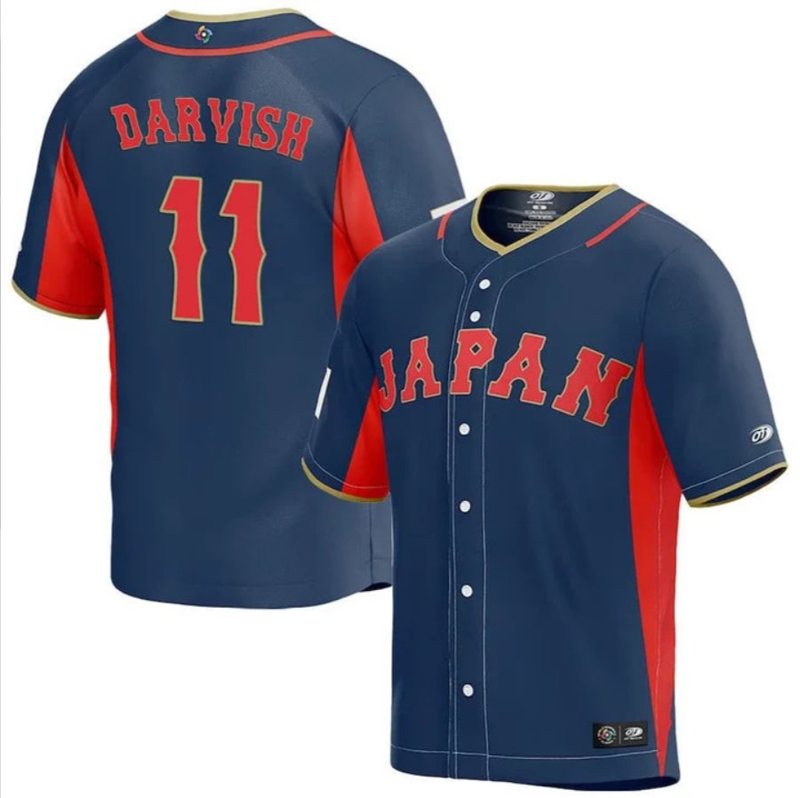 Yu Darvish #11 Japan Baseball 2023 World Baseball Classic Jersey – Navy