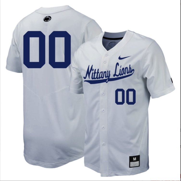 Custom Penn State Nittany Lions Baseball Grey Jersey All Stitched