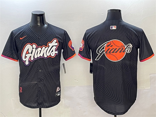 Men's San Francisco Giants Team Big Logo Anthracite 2025 City Connect Limited Stitched Baseball Jerseys