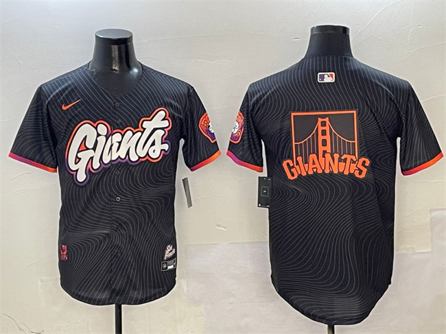 Men's San Francisco Giants Team Big Logo Anthracite 2025 City Connect Limited Stitched Baseball Jersey