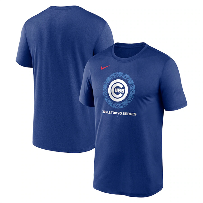 Men's Chicago Cubs Nike Blue 2025 Tokyo Series T-Shirt
