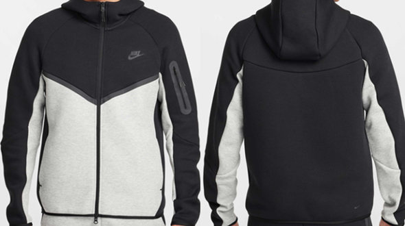 Men's Nike Black Gray Full-Zip Windrunner Hoodie