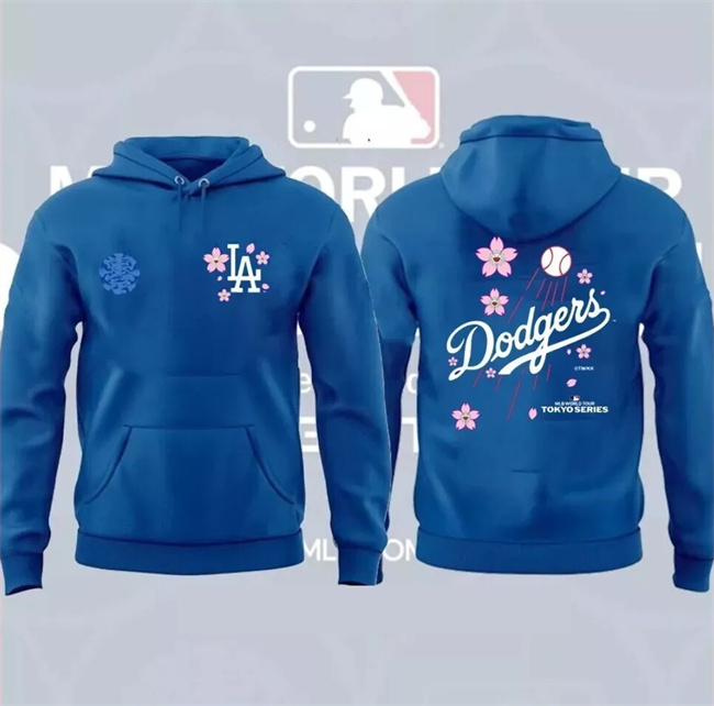 Men's Los Angeles Dodgers Royal 2025 Tokyo Series Pullover Hoodies
