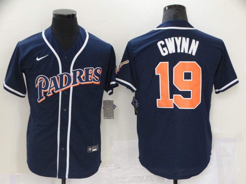 Women's San Diego Padres #19 Tony Gwynn Navy Cool Base Stitched Baseball Jersey