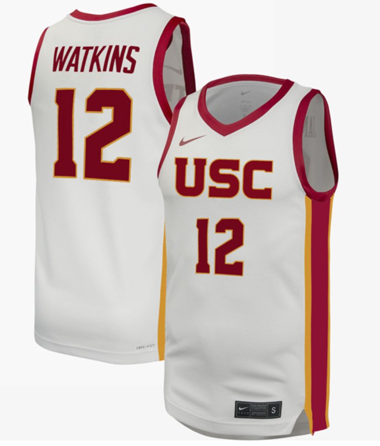 USC Trojans #12 Juju Watkins Jersey White College Basketball Stitched