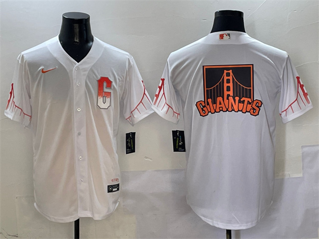 Men's San Francisco Giants Team Big Logo White City Connect Cool Base Stitched Baseball Jerseys