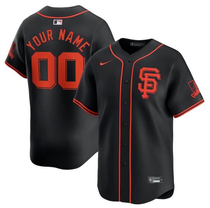 Women's San Francisco Giants ACTIVE PLAYER Custom Black 2024 Alternate Limited Stitched Baseball Jersey