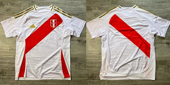 Men's FPF Peru 2024 White Home Soccer Jersey