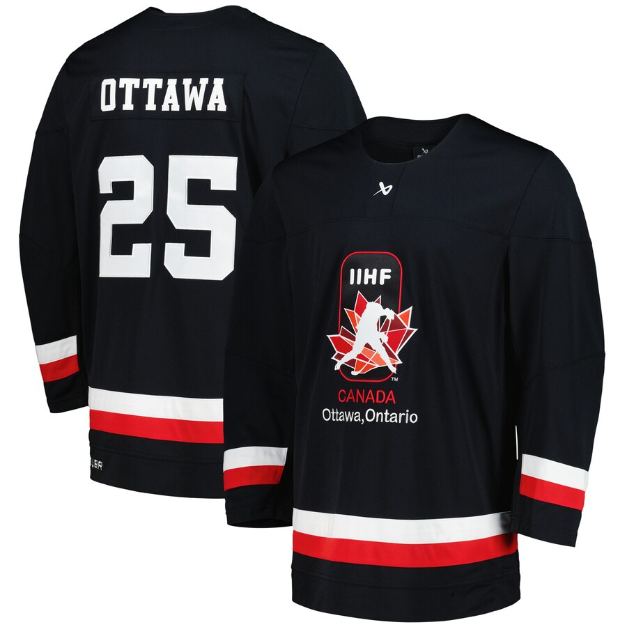 Men's Black Hockey Canada 2025 World Juniors Replica Hockey Jersey