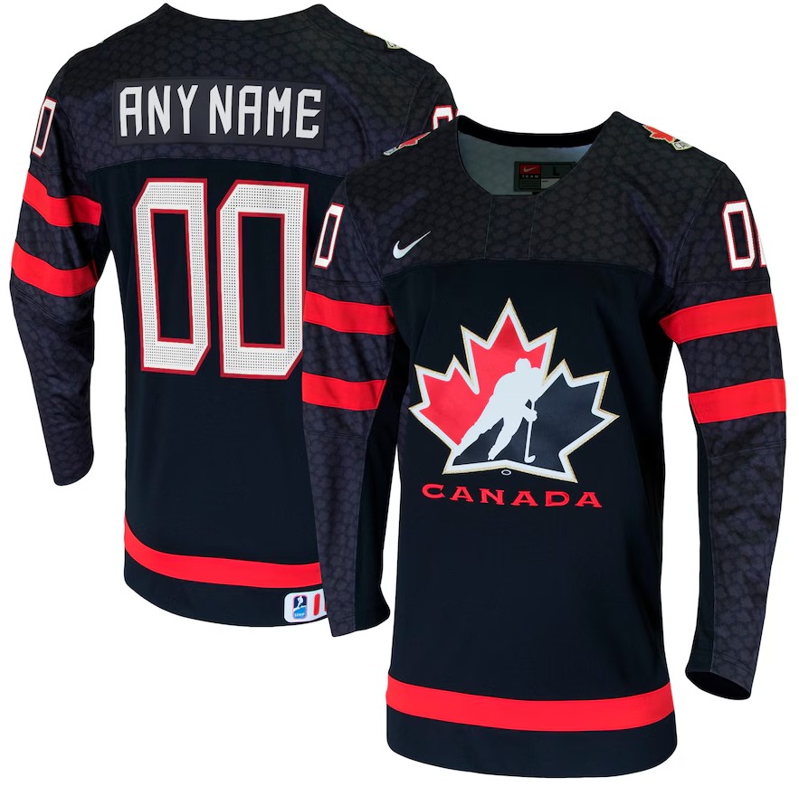 Nike Black Hockey Canada - Custom Replica Jersey