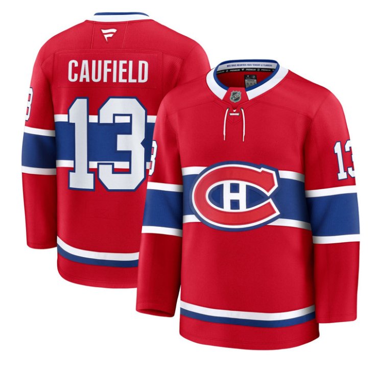 Men's Cole Caufield Jersey #13 Montreal Canadiens Timeless Premium Stitched 2025 Home