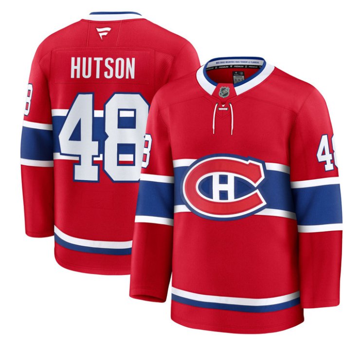 Men's Lane Hutson Jersey #48 Montreal Canadiens Timeless Premium Stitched 2025 Home