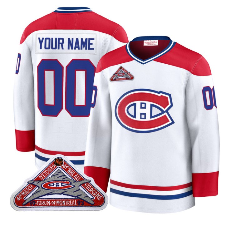 Custom Montreal Canadiens Jersey Name, Number Timeless Premium Stitched 1992 Blue Line