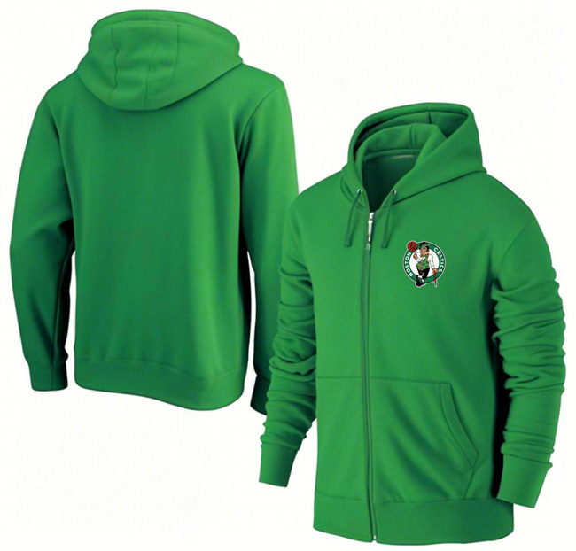 Men's Boston Celtics Green Primary Logo Full-Zip Hoodie