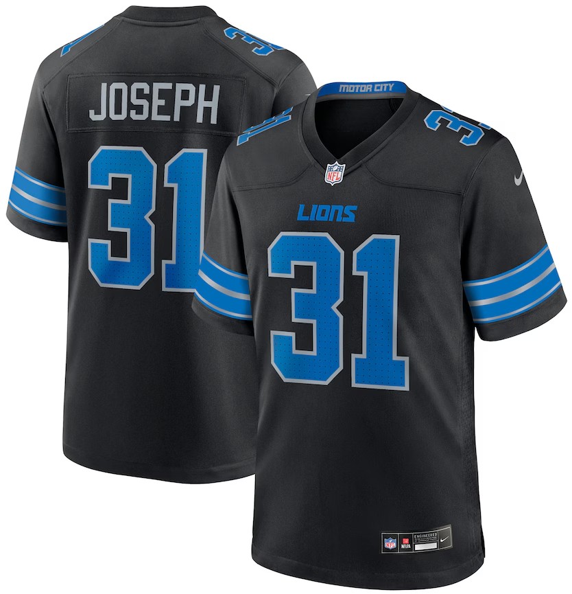 Youth Detroit Lions #31 Kerby Joseph Nike Alternate 2 Game Jersey - Black