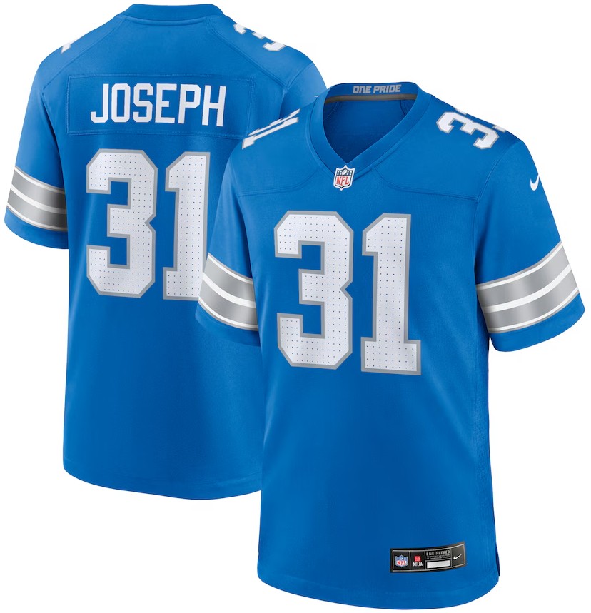 Youth Detroit Lions #31 Kerby Joseph Nike Team Game Jersey - Blue