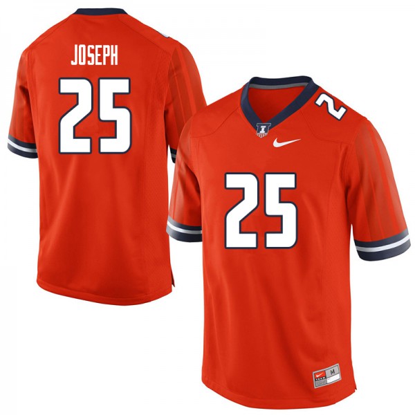 Men's Illinois Fighting Illini #25 Kerby Joseph Nike Orange Football Jersey
