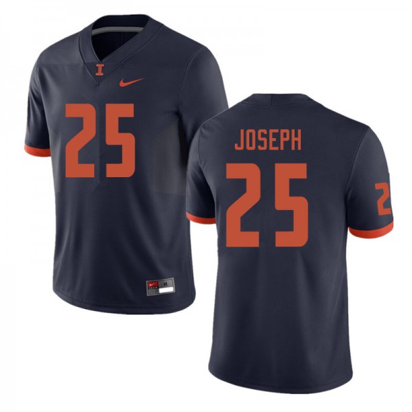 Men's Illinois Fighting Illini #25 Kerby Joseph Nike Navy Football Jersey