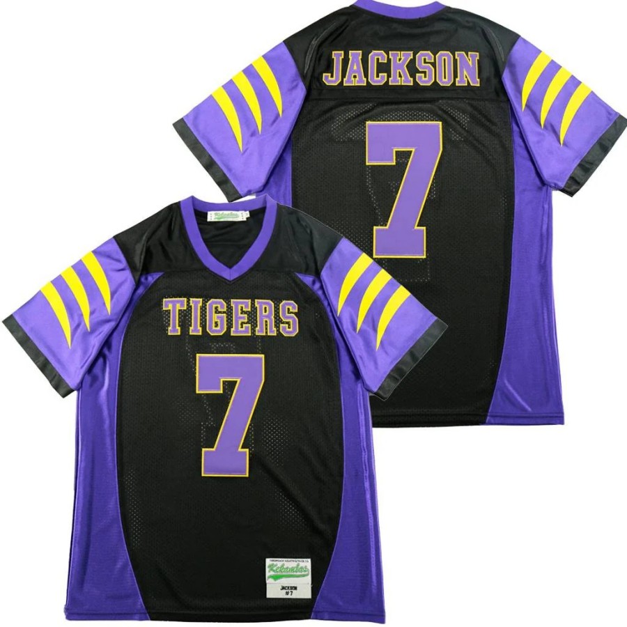 Men's Boynton Beach Tigers #7 Lamar Jackson High School Jersey Florida Black