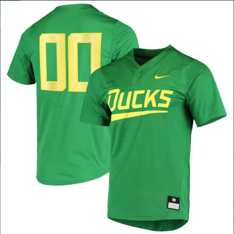 Custom Oregon Ducks Baseball Apple Green Jersey – All Stitched