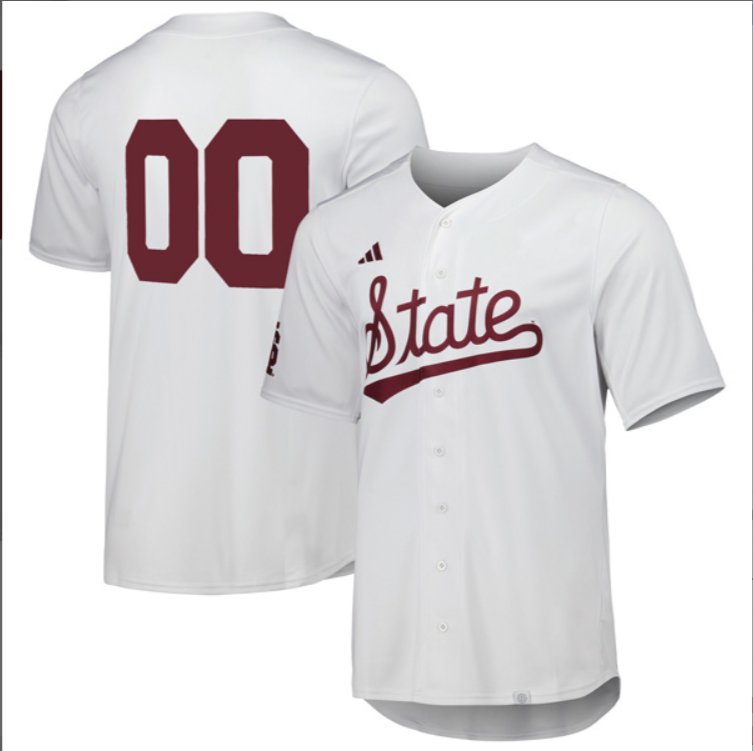 Custom Mississippi State Bulldogs White Baseball Jersey – All Stitched