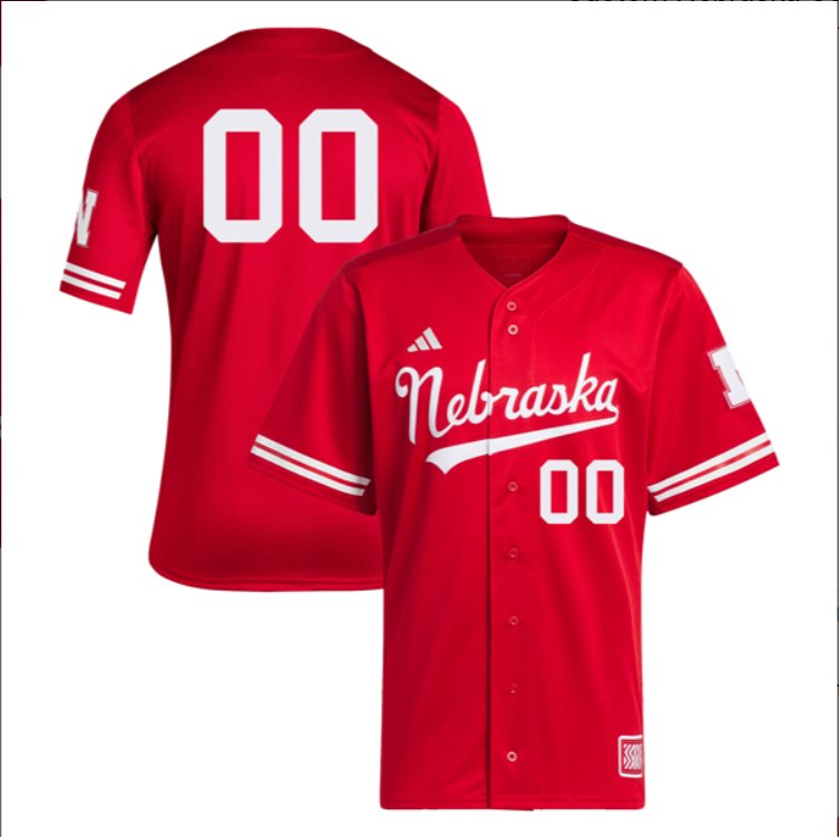 Custom Nebraska Cornhuskers Baseball Scarlet Retro Jersey Stitched