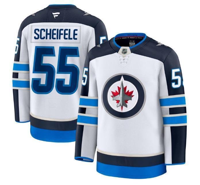 Men's Winnipeg Jets #55 Mark Scheifele Jersey - White All Stitched