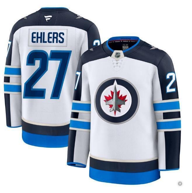 Men's Winnipeg Jets #27 Nikolaj Ehlers Jersey - White All Stitched