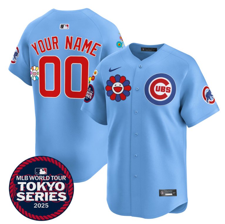 Custom Chicago Cubs Jersey Tokyo Series 2025 Vapor Premier Limited Stitched Blue