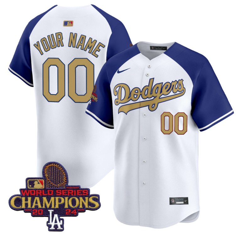 Custom Los Angeles Dodgers Jersey 2025 Gold Vapor Premier Limited Stitched Alternate