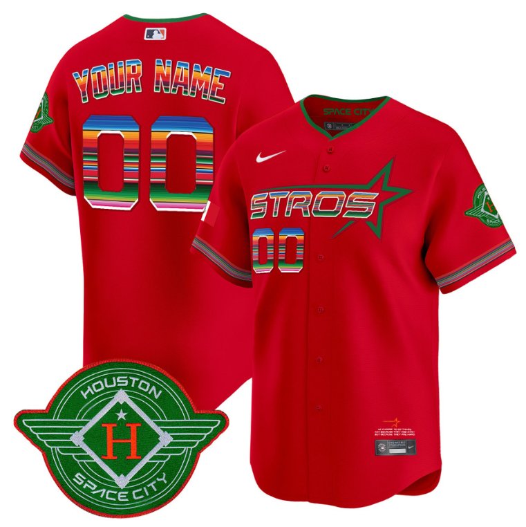 Custom Astros Jersey 2025 City Connect Mexico Vapor Premier Limited All Stitched Red
