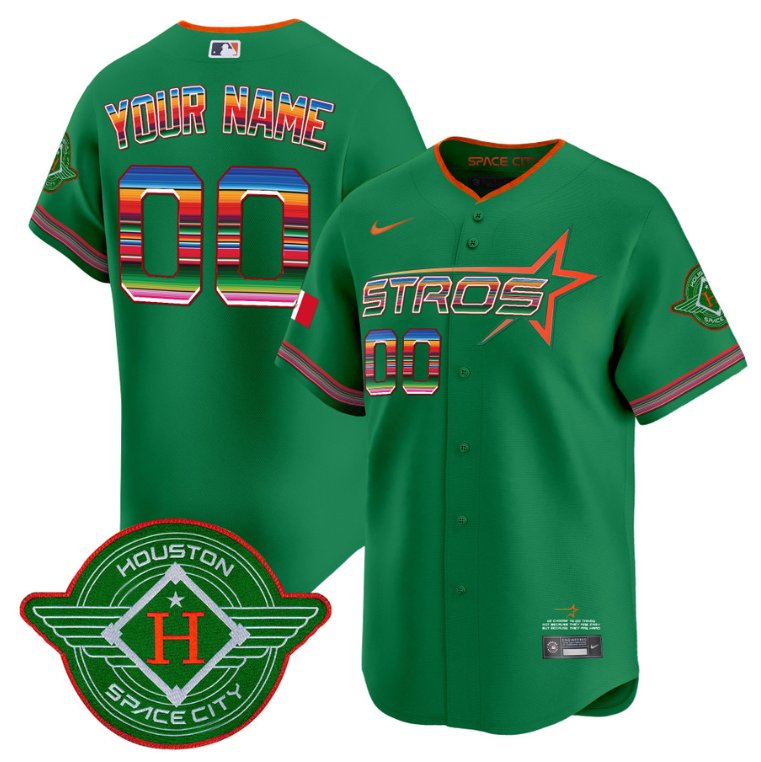 Custom Astros Jersey 2025 City Connect Mexico Vapor Premier Limited All Stitched Green