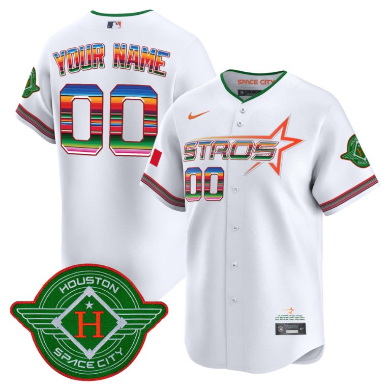 Custom Astros Jersey 2025 City Connect Mexico Vapor Premier Limited All Stitched White