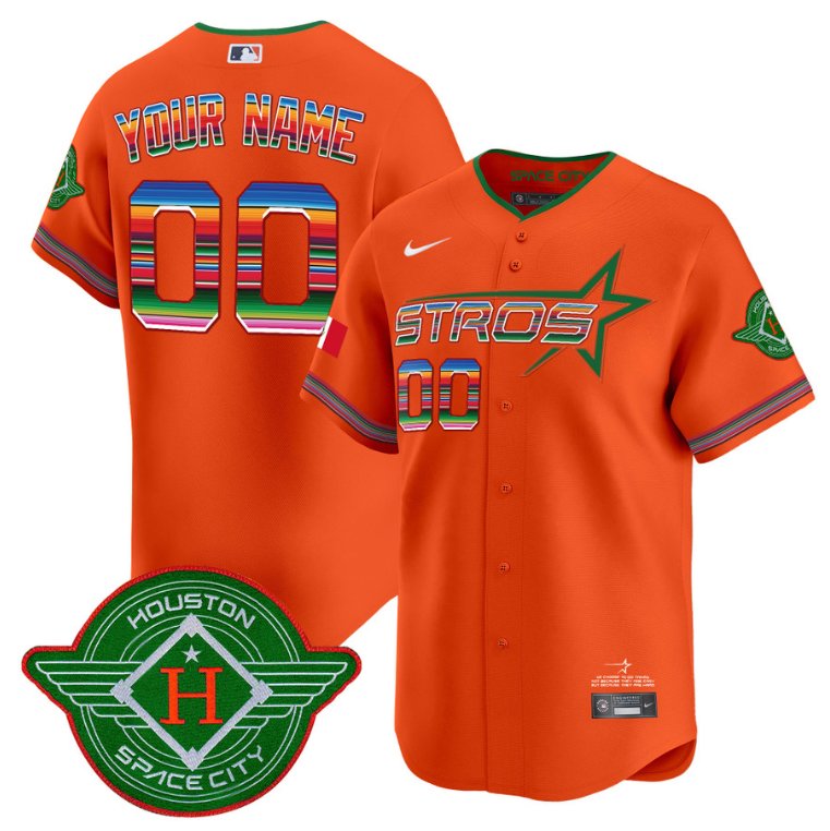 Custom Astros Jersey 2025 City Connect Mexico Vapor Premier Limited All Stitched Orange