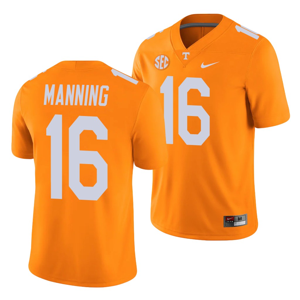 Men's Tennessee Volunteers #16 Peyton Manning Orange College Vapor Limited Jersey