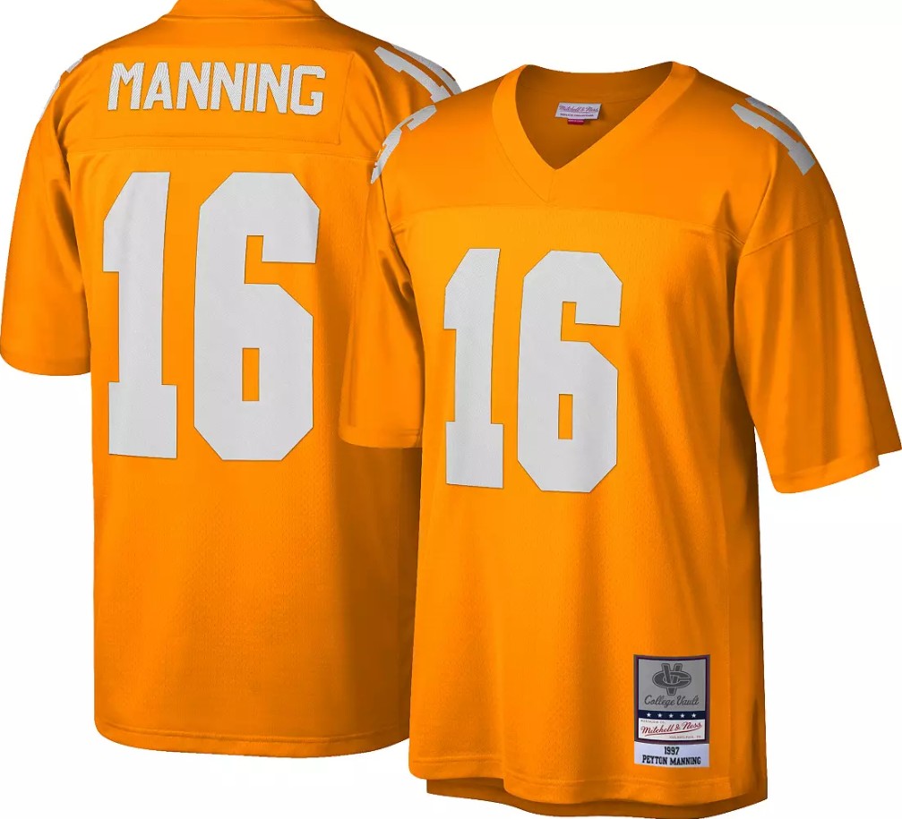 Men's Tennessee Volunteers #16 Peyton Manning 1997 Throwback Tennessee Orange Jersey
