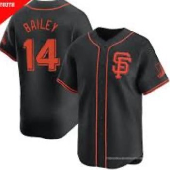Men's San Francisco Giants #14 Patrick Bailey Black 2024 Alternate Limited Stitched Baseball Jersey