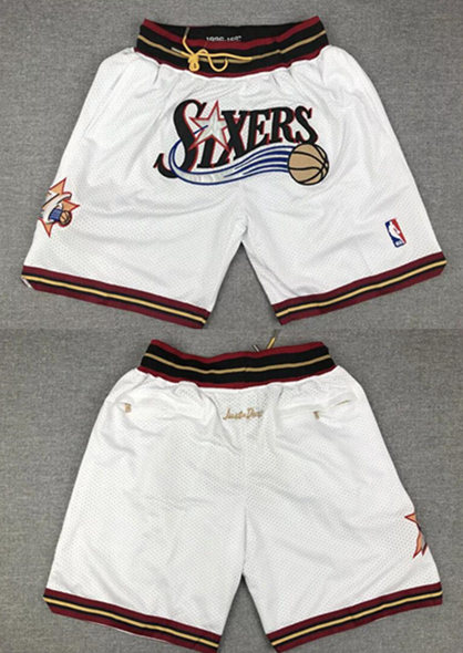 Men's Philadelphia 76ers White Shorts
