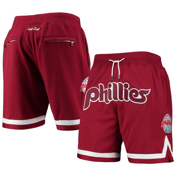 Men's Philadelphia Phillies Burgundy Throwback Shorts