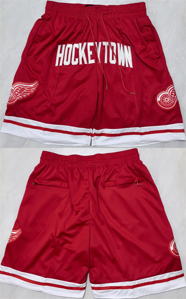 Men's Detroit Red Wings Red Hockey Shorts