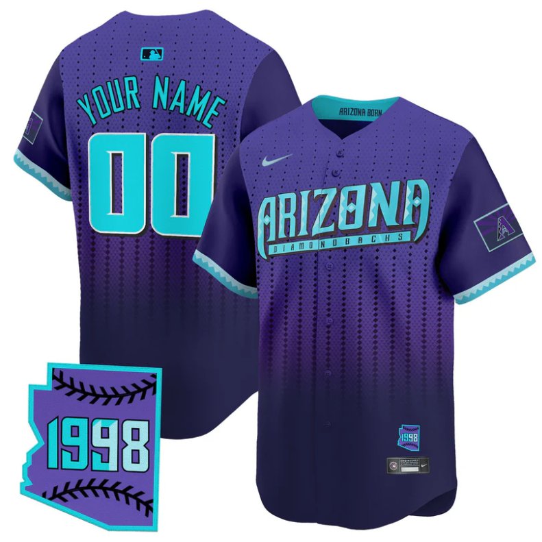 Custom Arizona Diamondbacks Jersey 2025 City Connect Vapor Premier Limited Stitched Purple