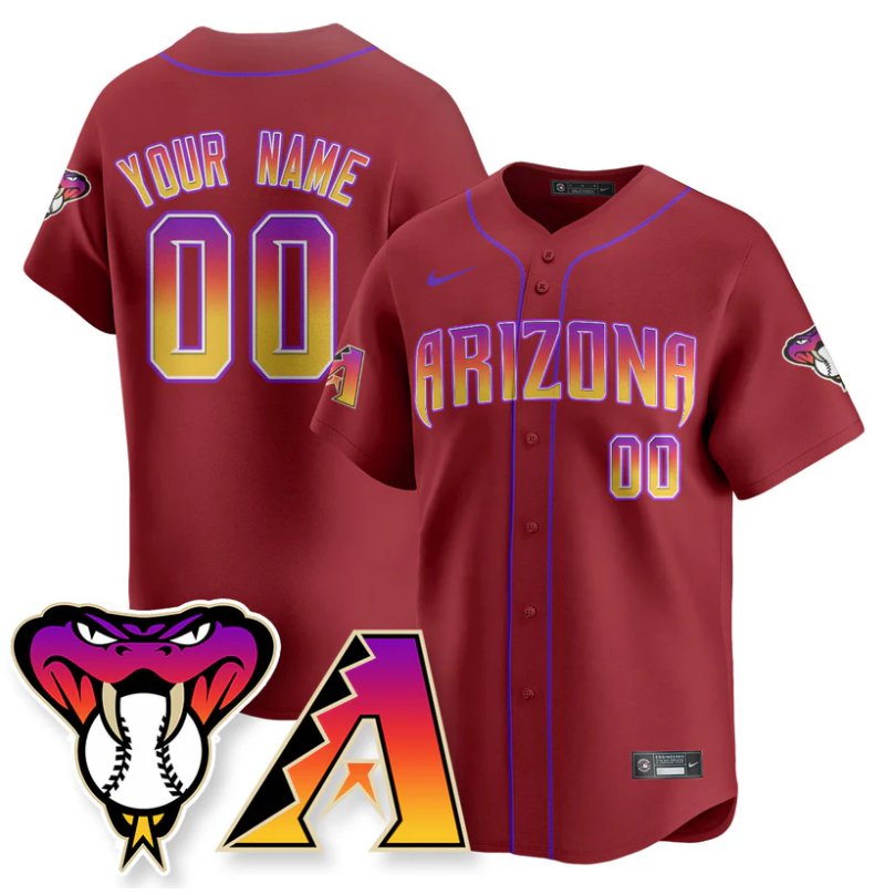 Custom Arizona Diamondbacks Jersey 2025 City Connect Concept Stitched Red