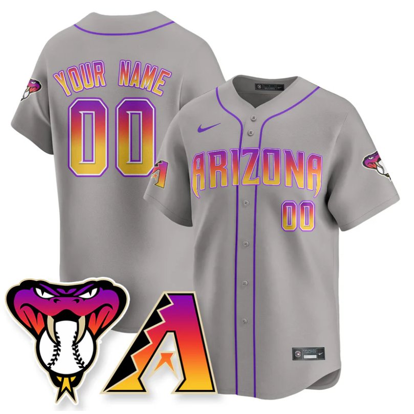Custom Arizona Diamondbacks Jersey 2025 City Connect Concept Stitched Gray
