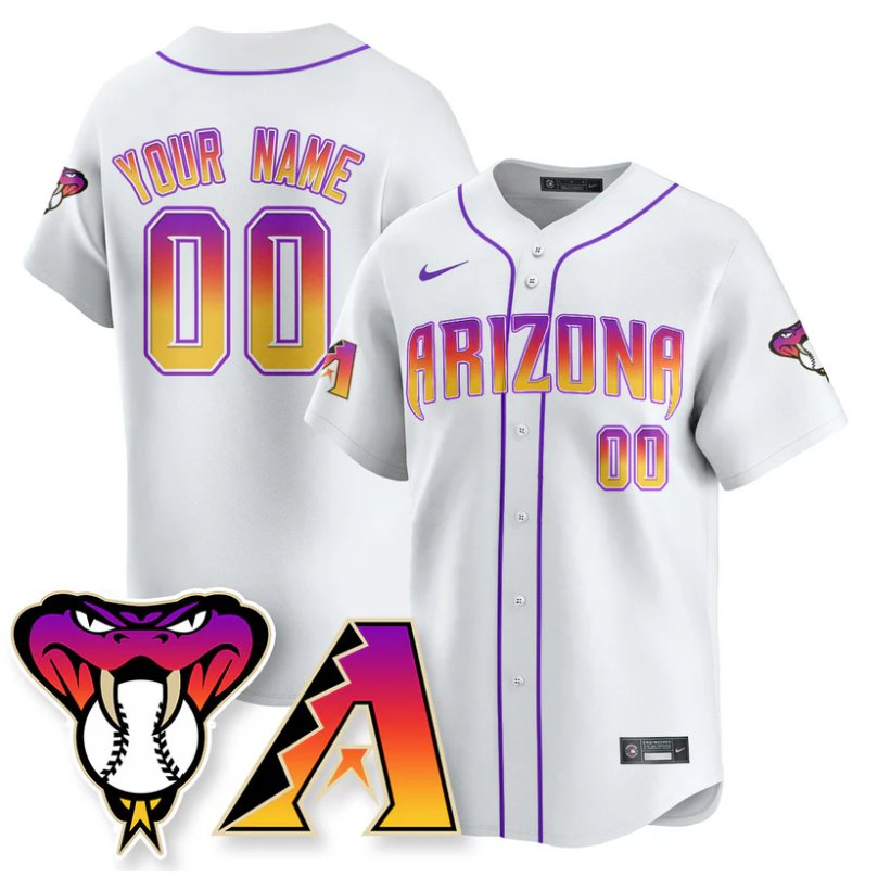 Custom Arizona Diamondbacks Jersey 2025 City Connect Concept Stitched White