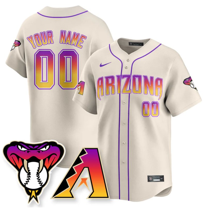 Custom Arizona Diamondbacks Jersey 2025 City Connect Concept Stitched Cream