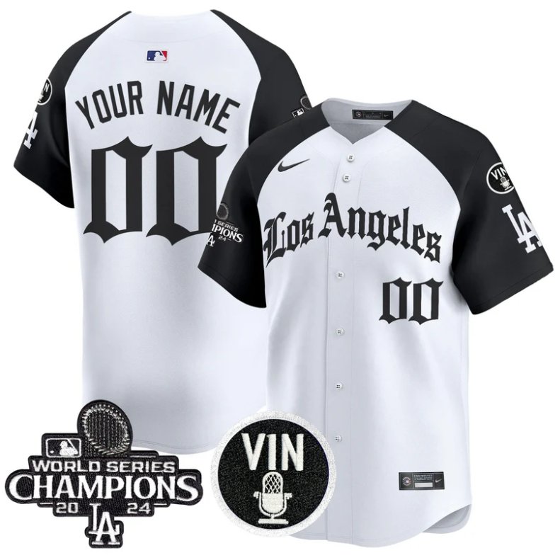 Custom Dodgers Jersey Name, Number 2025 LA Gothic Style Vapor Premier Limited Stitched Alternate