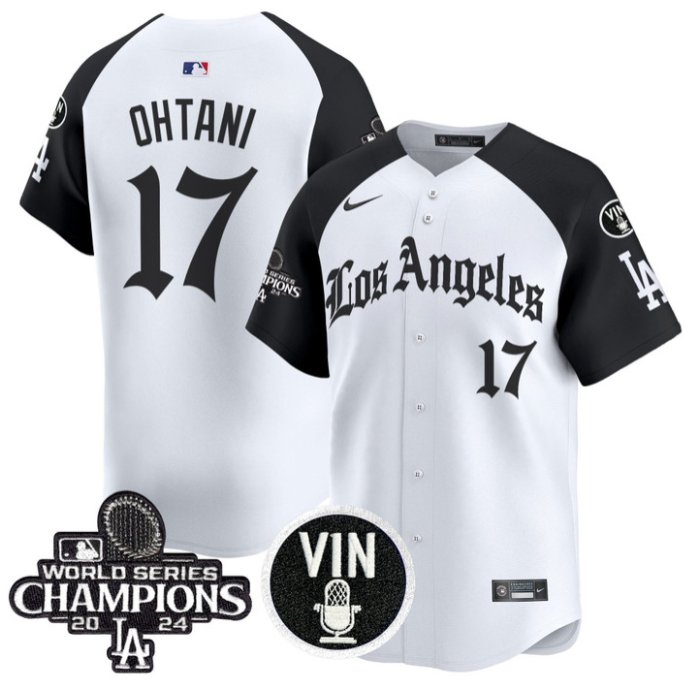 Men's Shohei Ohtani Jersey #17 Dodgers 2025 LA Gothic Style Vapor Premier Limited Stitched Alternate